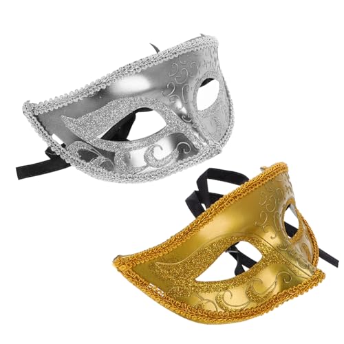 minkissy 2 Stück Prinzessinmaske Partyzubehör Paar-Maskerade-Maske Halloween-Halbmaske Partymaske für Frauen Maskerade Masken Halloween -Masken Mascarade-Maske Plastik minkissy 2 Stück Prinzessinmaske Partyzubehör Paar-Maskerade-Maske Halloween-Halbmaske Partymaske für Frauen Maskerade Masken Halloween -Masken Mascarade-Maske Plastik von minkissy