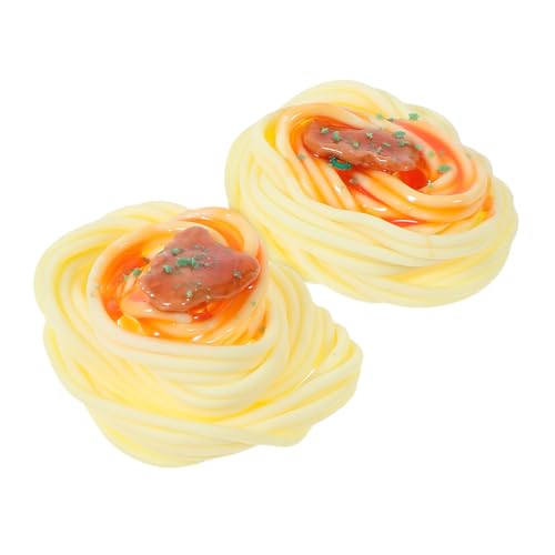 minkissy 2 Stück Realistische Künstliche Spaghetti Deko Teiliges mit Sauce Detail Vielseitige Food Props für Restaurant Party Kinderküche Täuschend Echte Pasta Modelle minkissy 2 Stück Realistische Künstliche Spaghetti Deko Teiliges mit Sauce Detail Vielseitige Food Props für Restaurant Party Kinderküche Täuschend Echte Pasta Modelle von minkissy