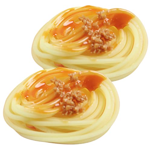 minkissy 2 Stück Realistische Spaghetti Modelle mit Fleischsoße aus Hochwertigem Lebensechte Pasta Nachbildung für Küchen Restaurant und Eventdekoration Vielseitig Einsetzbar als von minkissy