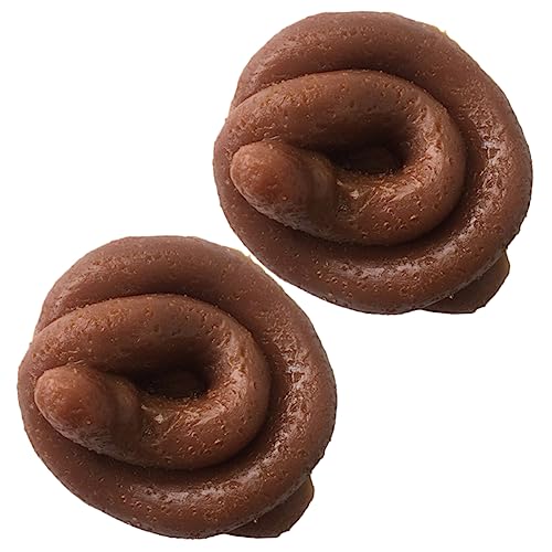 minkissy 2 Stück Realistisches Fake Poop Täuschend Kothaufen Scherzartikel für Halloween April Fools Party Langlebig und Witzig für Lustige Streiche und Überraschungen von minkissy