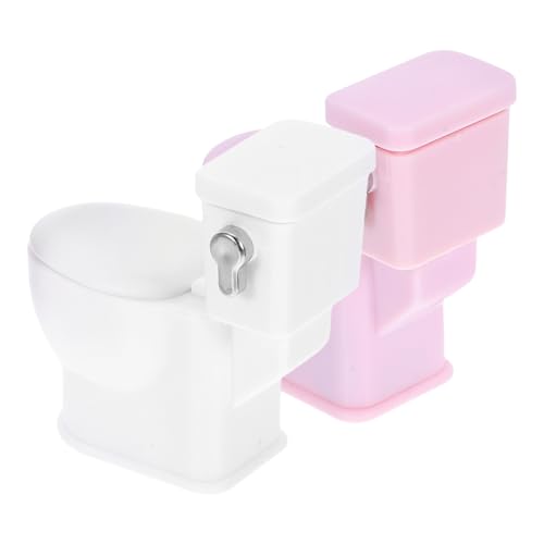minkissy 2 Stück Realistisches Miniatur Wc für Puppenhaus Badezimmermöbel für Rollenspiele und Fantasievolles Spiel minkissy 2 Stück Realistisches Miniatur Wc für Puppenhaus Badezimmermöbel für Rollenspiele und Fantasievolles Spiel von minkissy