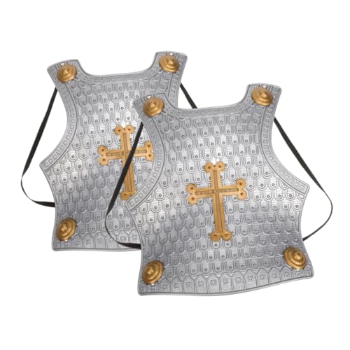 minkissy 2 Stück Römische Rüstung mit Kreuz Brustpanzer Tragbare Soldatenkostüm für Jungen und Mädchen Cosplay Ritter Verkleidung für Karneval Rollenspiel und Party von minkissy