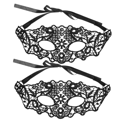 minkissy 2 Stück Rote und Schwarze Spitzen Maske Damen Halbes Gesicht Leichte Bequeme Masquerade Ball Maske für Karneval Halloween Kostüm Party Teiliges minkissy 2 Stück Rote und Schwarze Spitzen Maske Damen Halbes Gesicht Leichte Bequeme Masquerade Ball Maske für Karneval Halloween Kostüm Party Teiliges von minkissy