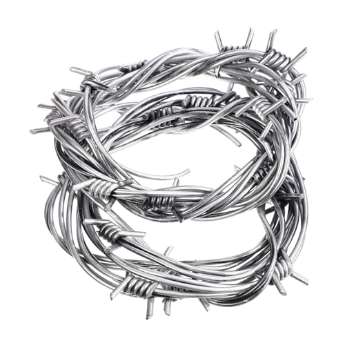 minkissy 2 Stück Simulierte Stacheldrähte für Halloween Dekoration Realistische Fake Barbed Wires für Gruselige Partys und Streichspielzeug von minkissy