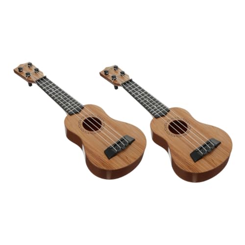 minkissy 2 Stück Simulierte Ukulele Pädagogisches Musikinstrument für Ab Jahren Lebensnahes Gitarrenmodell aus Robustem Kunststoff für Frühe Musikalische und Spielspaß von minkissy