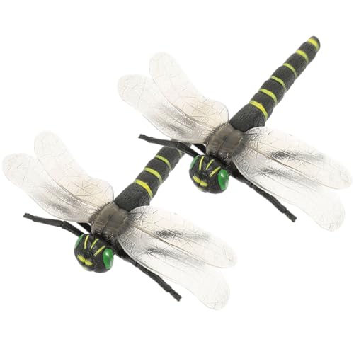 minkissy 2 Stück Simuliertes Libellen Modellspielzeug zur Dekoration Lebendige Farben Detaillierte für Garten und Tischdekoration für von minkissy