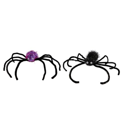 minkissy 2 Stück Spinnen Haarklammern für Halloween Haarspangen für Frauen und Mädchen für Kostümpartys und Festivals und Schwarz Leicht und Rostfrei von minkissy