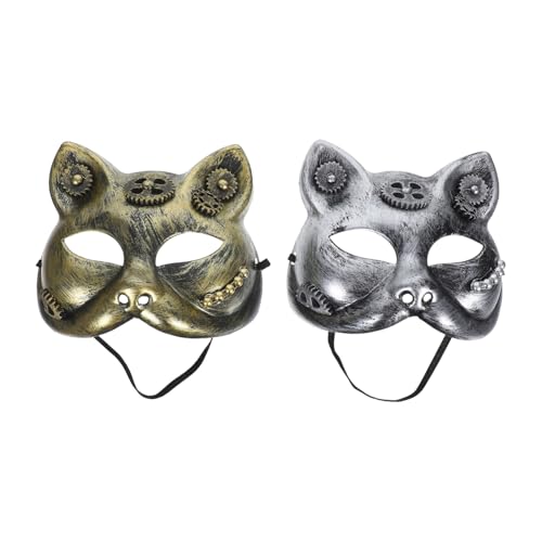 minkissy 2 Stück Steampunk Katzenmaske Halloween Halbgesichtsmaske Für Katzen Und Tiere Fuchs Für Halloween Weihnachten Ostern Neuheit Kostümparty Zubehör Verschiedene Farben minkissy 2 Stück Steampunk Katzenmaske Halloween Halbgesichtsmaske Für Katzen Und Tiere Fuchs Für Halloween Weihnachten Ostern Neuheit Kostümparty Zubehör Verschiedene Farben von minkissy