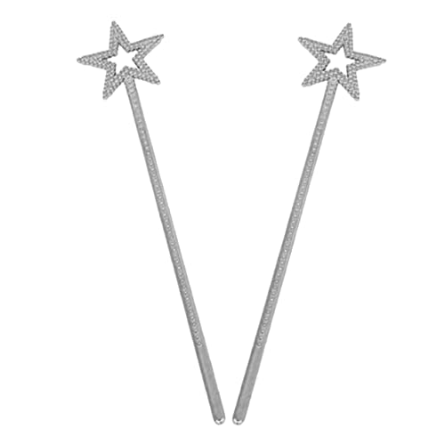 minkissy 2 Stück Sternen Zauberstäbe für Mädchen Silbrig Kostüm Requisiten für Geburtstagsfeiern Märchenhafte Accessoires für Cosplay und Rollenspiele minkissy 2 Stück Sternen Zauberstäbe für Mädchen Silbrig Kostüm Requisiten für Geburtstagsfeiern Märchenhafte Accessoires für Cosplay und Rollenspiele von minkissy