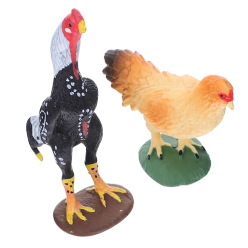 minkissy 2stücke Minitiere Spielzeughühner Für Junge Mädchen Kleine Tierfiguren Realistische Bauernhoftiermodelle Aus Plastik Als Dekoration Für Märchengärten Pädagogisches von minkissy