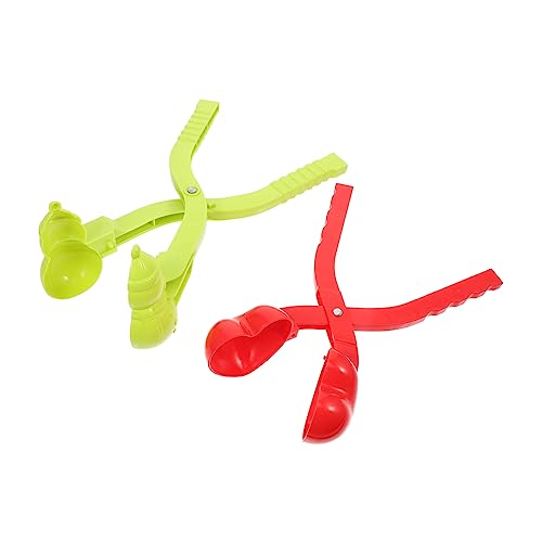 minkissy 2 Stück Teiliges Clip mit Griff Herz und Schneemannform Langlebiger Kunststoff Interaktives Outdoor für Familien für Schneeballschlachten und Zufällige Farbe Zufällige Farbe von minkissy