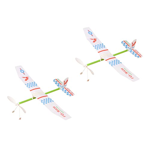 minkissy 2 Stück Teiliges Gleitflugzeug für DIY Bausatz mit Robustem Leichtem Einzigartigem Muster Einfach zu Montieren für Outdoor Spiel und von minkissy