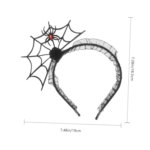 minkissy 2 Stück Teiliges Halloween Spinnennetz Haarreif Gruseliges Kopfstück für Damen und Party Kostüm Accessoire Passgenau für Karneval Bühnenauftritte und Foto Shootings von minkissy