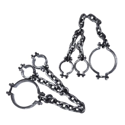 minkissy 2 Stück Teiliges Halloween-handschellen Robustem Kunststoff Realistische Gruselige Handschellen und Leichte Komfortable Gefängnis-deko für Kostüm und Spukhaus-party von minkissy