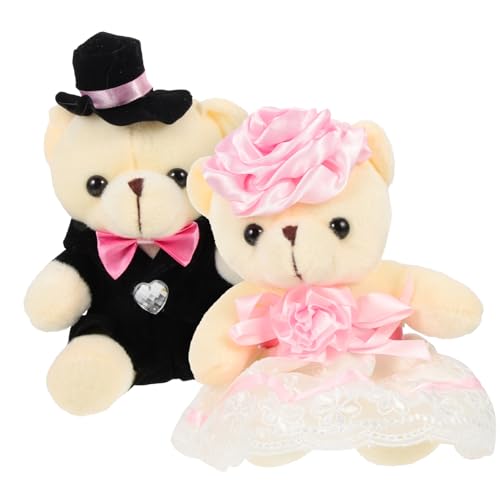 minkissy 2 Stück Teiliges Hochzeitsbär Kuscheltier aus Niedliche Bärenpuppe als Kinderbegleiter Dekoration für Schlafzimmer und Wohnzimmer Hautfreundlich Formstabil Sitzhöhe minkissy 2 Stück Teiliges Hochzeitsbär Kuscheltier aus Niedliche Bärenpuppe als Kinderbegleiter Dekoration für Schlafzimmer und Wohnzimmer Hautfreundlich Formstabil Sitzhöhe von minkissy