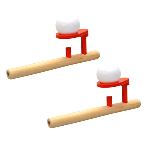 minkissy 2 Stück Teiliges Holz Blasball Balance und Koordinationsspiel für Motorische Stressabbau Spielerisches Training für Kleinkinder von minkissy