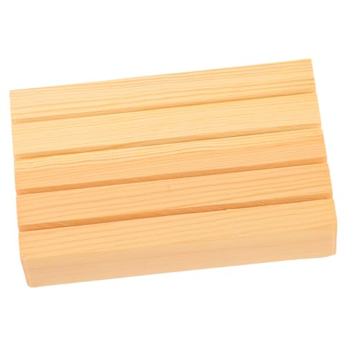 minkissy 2 Stück Teiliges Holz Kartenhalter Kompakter Spielkartenständer mit Mehrfachschlitzen Stabiler Holzsockel zur Präsentation und Aufbewahrung von Spielkarten Multifunktional für von minkissy