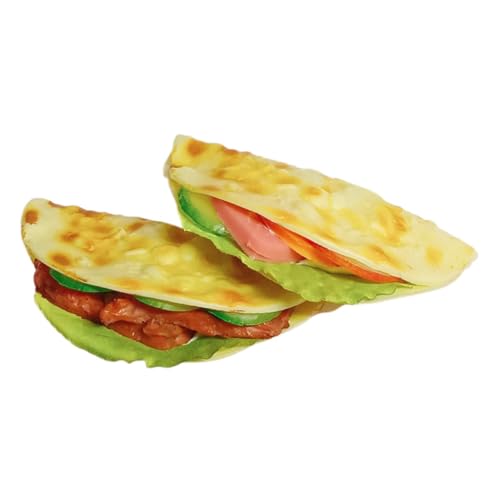 minkissy 2 Stück Teiliges Künstlicher Pfannkuchen Modell Realistisches Fake Burrito Simulation Food für Küche Restaurant Fotografie Requisiten Dekoration und Partygestaltung von minkissy
