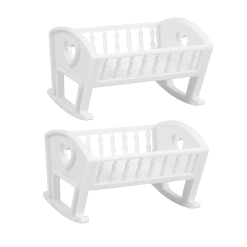 minkissy 2 Stück Teiliges Miniatur Puppenbett Babybett aus Kunststoff Glänzend Weiß Detailreich Verarbeitet Vielseitig Einsetzbar für Puppenhaus Deko und Spielspaß minkissy 2 Stück Teiliges Miniatur Puppenbett Babybett aus Kunststoff Glänzend Weiß Detailreich Verarbeitet Vielseitig Einsetzbar für Puppenhaus Deko und Spielspaß von minkissy
