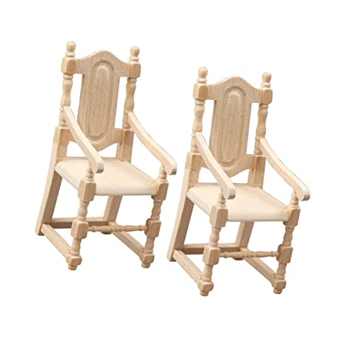 minkissy 2 Stück Teiliges Miniatur Puppenstuhl Holz Puppenhaus Möbel Dekoration Zubehör Realistisches Design Süßer Puppenstuhl für DIY und Wohnzimmerschmuck minkissy 2 Stück Teiliges Miniatur Puppenstuhl Holz Puppenhaus Möbel Dekoration Zubehör Realistisches Design Süßer Puppenstuhl für DIY und Wohnzimmerschmuck von minkissy