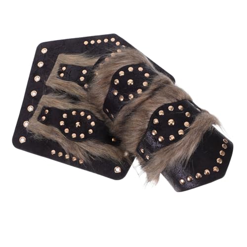 minkissy 2 Stück Teiliges Mittelalterliches Armband- Verstellbare Renaissance-armschienen aus Braunem Kunstleder Unisex Kostüm-Accessoires für Cosplay Historische Rollenspiele und von minkissy