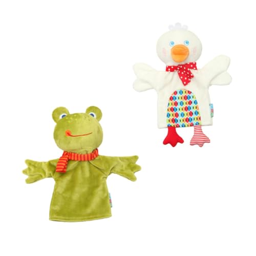 minkissy 2 Stück Teiliges Niedliche Handpuppen Frosch und Ente Plüschspielzeug Interaktives Puppentheater für Eltern Junge Mädchen Kommunikation Vorschule von minkissy
