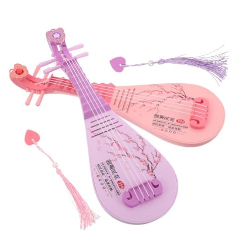 minkissy 2 Stück Teiliges Pipa Frühe Musikausbildung Spielbares Instrument mit Licht und Sound Kindgerechtes Design Hanfu Bekleidungszubehör Musikalisches Lernspielzeug für Kindergarten von minkissy