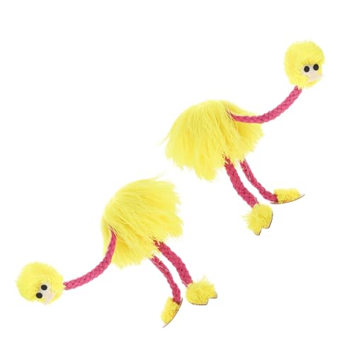 minkissy 2 Stück Teiliges Plüsch-Ostrich Marionetten- Interaktives Puppenspielzeug mit Fadensystem Fördert Feinmotorik und Hand-Auge-koordination Kompakt Langlebig Puppentheater und von minkissy