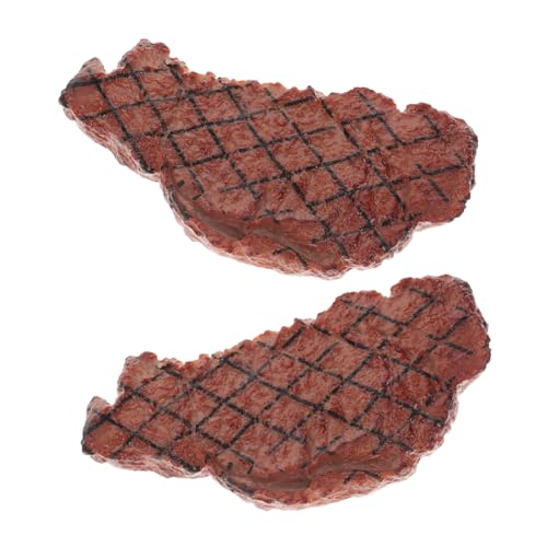 minkissy 2 Stück Teiliges Realistisches Steak Modell Lebensechte Lebensmittelattrappe Detailgetreues Fake Steak für Grillfans und Partydeko Dekoratives minkissy 2 Stück Teiliges Realistisches Steak Modell Lebensechte Lebensmittelattrappe Detailgetreues Fake Steak für Grillfans und Partydeko Dekoratives von minkissy