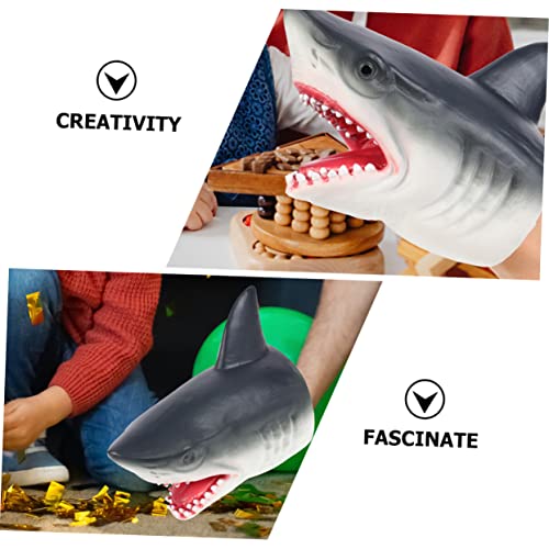 minkissy 2 Stück Teiliges Shark Finger Puppet Weiche Waschbare Handpuppen für Realistisches DIY Kreativität und Eltern Junge Mädchen Bindung für Geschichtenerzählen und Rollenspiele von minkissy