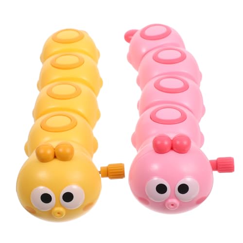 minkissy 2 Stück Teiliges Wind Up Bunte Laufende Raupen für Leichte Mechanische Aufziehspielzeuge zur Sensorischer und Kognitiver Entwicklung als und Dekoration von minkissy