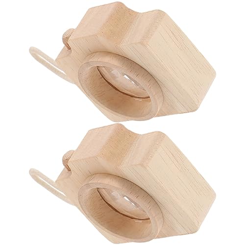 minkissy 2 Stücke Kinder Spielzeug Miniatur Kamera aus Holz Deko Spielzeug für Partys Kreatives Lernspielzeug für Jungen und Mädchen von minkissy