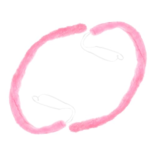 minkissy 2 Stück Tierschwanz Kostüm Tierkostüme Für Erwachsene Halloween-tierkostüm Tierkostüme Halloween-cosplay-party-stütze Tierschwanz -themenparty Ankleiden Rosa Tuch von minkissy