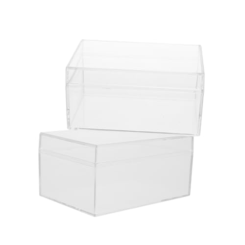 minkissy 2 Stück Transparente Aufbewahrungsboxen für Pokerkarten Leere Schmuck und Spielkarten Organizer für Reisen und Platzsparend von minkissy
