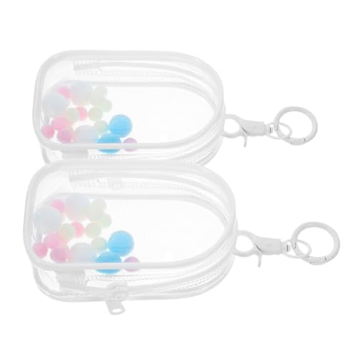 minkissy 2 Stück Transparente Puppen Display Taschen mit Schlüsselanhänger Tragbare Mini PVC Aufbewahrungstasche für Sammelfiguren und Puppenliebhaber für Vitrinen und Displays von minkissy