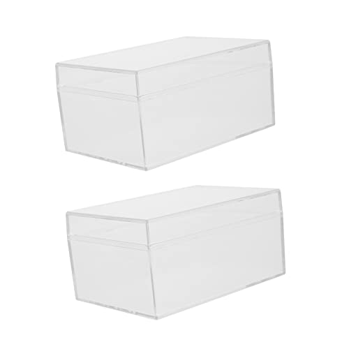 minkissy 2 Stück Transparentes Aufbewahrungset für Spielkarten Leere Organizer Box für Schmuck und Karten Platzsparend und Tragbar für Sichere Aufbewahrung von Pokerkarten von minkissy