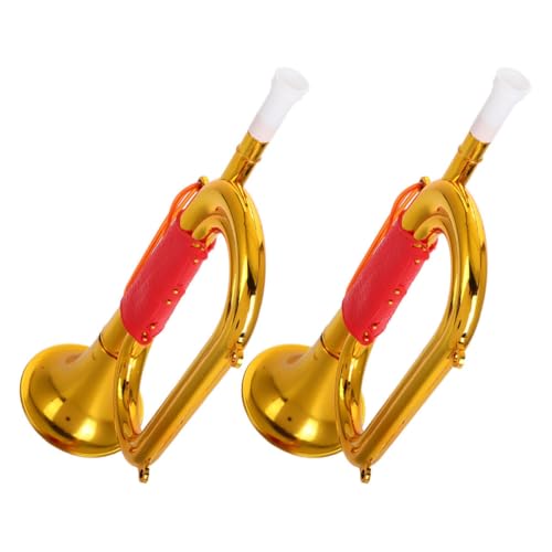 minkissy 2 Stück Trompete aus Kunststoff Musikinstrument für Frühkindliches Lernen Party Horn und Geräuschmacher für Spiele und Veranstaltungen für Schulaufführungen und Feiern von minkissy