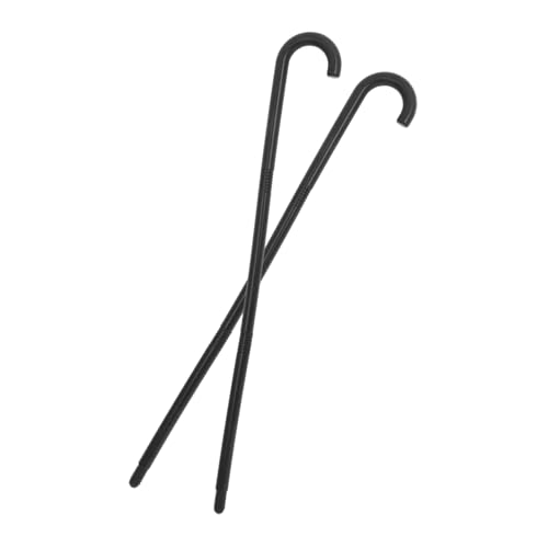 minkissy 2 Stück Übersetzer Krücken Gehstockstütze Cosplay-Mitarbeiter Kostümzubehör Schaum Halloween-Zauberstäbe für Halloween-Partygeschenke Plastik Black von minkissy