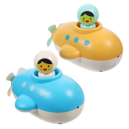 minkissy 2 Stück Wasser Teiliges Boot Förmiges Aufziehspielzeug für Junge Mädchen Unterhaltsame Badewannen Spielzeuge für Kleinkinder für Sommer Badewanne von minkissy