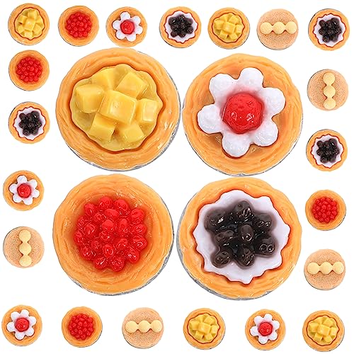 minkissy 20 Stck. Teiliges Künstliches Ei Tart Modell Realistische Dessert Deko aus Hochwertigem Resin Langlebig und Formstabil für Schaufenster Fotografie und Wohnraumgestaltung von minkissy