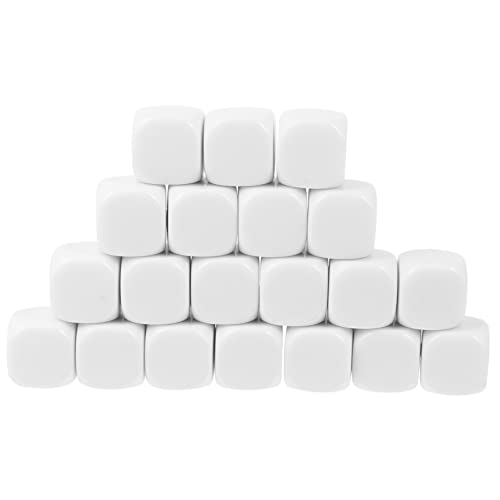 minkissy 20 Stück Acryl Blankowürfel mit Abgerundeten Ecken Sechsseitige DIY Würfel für Mathe Lernspielzeug für Bastelprojekte und Lehrmaterialien von minkissy