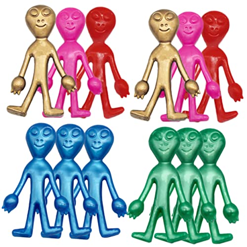 minkissy 20 Stück Biegsame Figuren Kreatives Stressabbau aus TPR für Erwachsene Flexibles Squeeze Toy Zufälligen Farben für Stressreduktion Zufällige Farbe Zufällige Farbe von minkissy