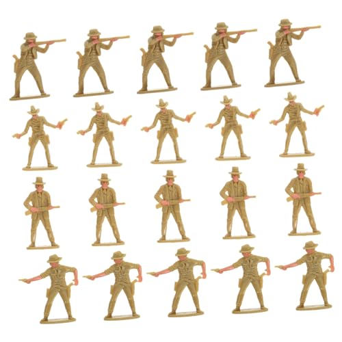 minkissy 20 Stück Cowboy Figuren Miniatur Western Modelle für Sandtisch Dekoration für Rollenspiele und Schulprojekte Robuste Figuren mit Detaillierter Gestaltung von minkissy
