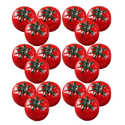 minkissy 20 Stück Künstliche Mini Tomaten Modelle Realistische Nachbildungen für Dekoration DIY Fotorequisiten und Puppenhausaccessoires Langlebig und Detailgetreu von minkissy