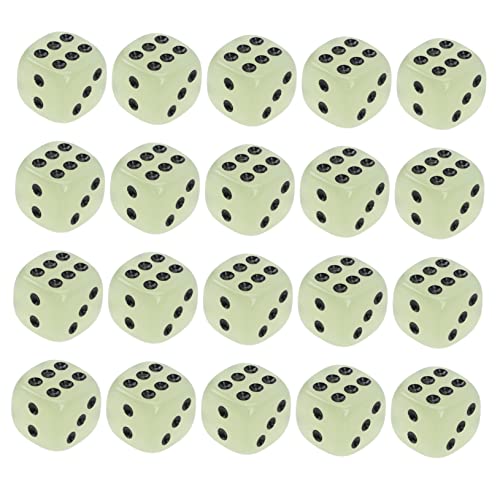 minkissy 20 Stück Luminous Würfel Leuchtende Würfel für Tischspiele Party Accessoire und Erwachsenenunterhaltung Sicher und Langlebig für Gesellige Abende von minkissy