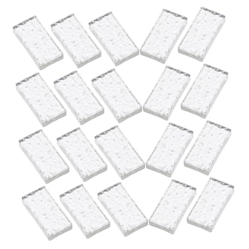 minkissy 20 Stück Maßstab Realistische Transparente Glassteine für DIY Puppenhaus Deko Rechteckige Mini Bausteine Einfach zu Reinigen Lichtbrechend und Kompakt minkissy 20 Stück Maßstab Realistische Transparente Glassteine für DIY Puppenhaus Deko Rechteckige Mini Bausteine Einfach zu Reinigen Lichtbrechend und Kompakt von minkissy