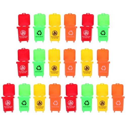 minkissy 20 Stück Mini Mülltonnen Miniatur Abfallbehälter Kleine Tischaufbewahrungsbox mit Deckeln für Rollenspiel und Partybedarf minkissy 20 Stück Mini Mülltonnen Miniatur Abfallbehälter Kleine Tischaufbewahrungsbox mit Deckeln für Rollenspiel und Partybedarf von minkissy