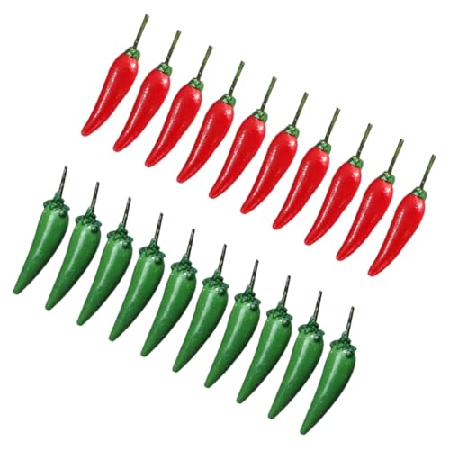 minkissy 20 Stück Mini Paprika Kunstpflanzen Realistische Chili Dekoration für Küche und Party Kunstgemüse für Puppenhaus und Weihnachtsfeiern Rote und Grüne Peperoni minkissy 20 Stück Mini Paprika Kunstpflanzen Realistische Chili Dekoration für Küche und Party Kunstgemüse für Puppenhaus und Weihnachtsfeiern Rote und Grüne Peperoni von minkissy