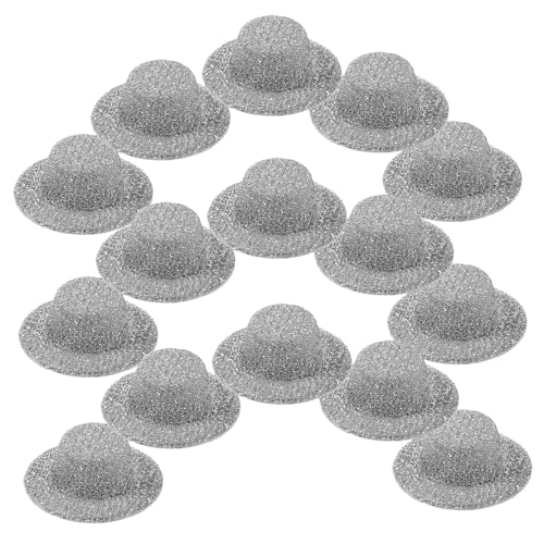 minkissy 20 Stück Miniatur Jazz Hüte Silber Kleine Puppenhüte für DIY Bastelarbeiten Vielseitige Mini Hüte für Puppenhaus Dekoration und Party Accessoires Kreatives für Gestaltung von minkissy