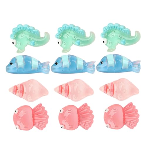minkissy 20 Stück Miniatur Meerestiere Figuren Leuchtende Dekoration für Aquarien und Garten Tierornamente für und Bildungszwecke von minkissy